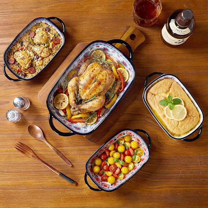 Ceramic Casserole Dishes for Oven, Hand-painted Polish Pottery Baking Dish Set - Image 7