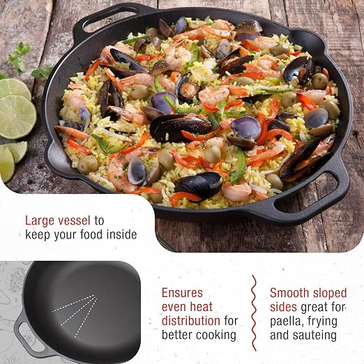Victoria 13-Inch Cast Iron Skillet, Pre-Seasoned Cast Iron Frying Pan - Image 4