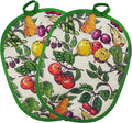 Pot Holders Set of 2 with Transparent Clear Silicone Shell and Nice Fruit by REDLMLDETA