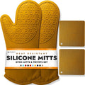 BPA-Free Soft Silicone 4 Piece Oven Mitts & Trivets Set by HOMWE