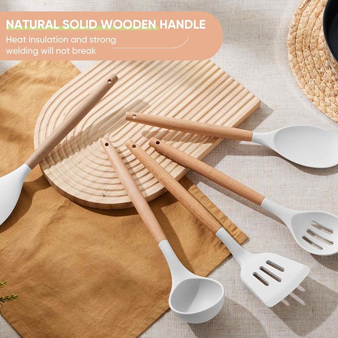 Herogo 5-Piece Cooking Utensils Set, Silicone Kitchen Utensils Set - Image 8