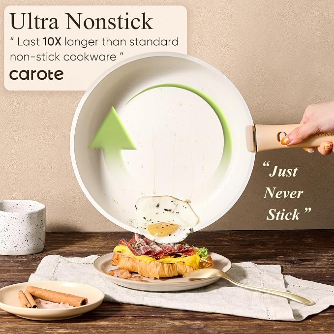 CAROTE 33pcs Pots and Pans Non Stick, Cookware Sets Detachable Handle, - Image 5