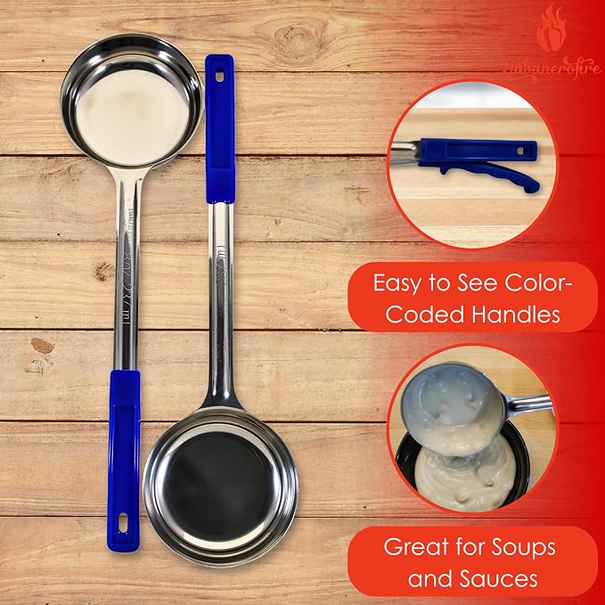 8 Ounce Solid Stainless Steel Portion Control Ladle Spoon - Image 2