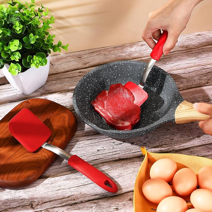 Silicone Cookie Spatula Turner 2 Pack Mini Brownie Spatula Flexible Kitchen - Image 7