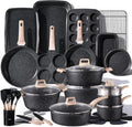 CAROTE 44pcs Pots and Pan Set Nonstick, Cookware Sets, Cooking Set Non Stick by CAROTE