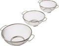 ExcelSteel 3 Piece Stainless Steel Fine Mesh Colander w/Resting Base, by EXCELSTEEL