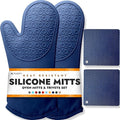BPA-Free Soft Silicone 4 Piece Oven Mitts & Trivets Set by HOMWE