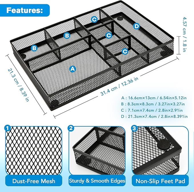 shenee Desk Drawer Organizer Tray, Drawer Organizer - Image 2