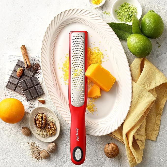 Spring Chef Premium Red Lemon Zester Grater - Image 9