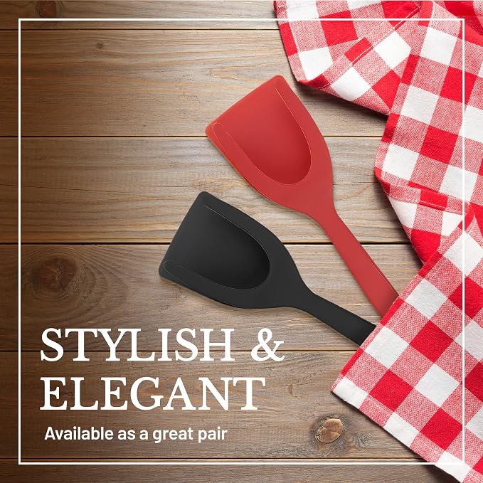 2 in 1 Flipper Spatula with tongs - Image 4