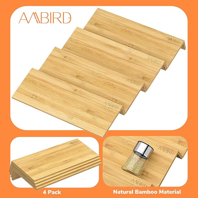 AMBIRD Bamboo Spice Drawer Organizer - Image 5
