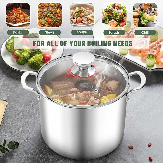 Herogo 12 Quart 18/10 Stainless Steel Stock Pot - Image 3