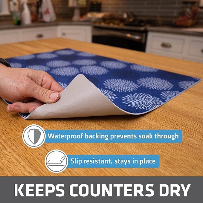 Drymate Jumbo XL Dish Drying Mat, Low-Profile, Super Absorbent, Quick Dry Fabric - Image 3