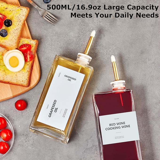 Olive Oil Dispenser Bottle for Kitchen, 16.9 oz/ 500 ml Cooking Oil Container - Image 5