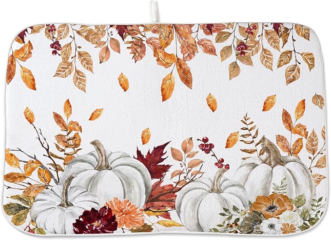 Fall Dish Drying Mat 18x24 Inches by OFIRD