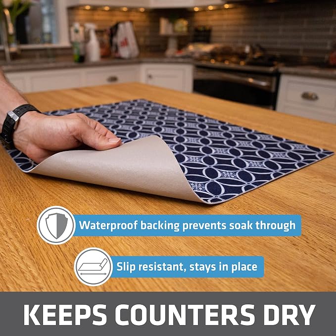 Drymate Jumbo XL Dish Drying Mat, Low-Profile, Super Absorbent, Quick Dry Fabric - Image 3