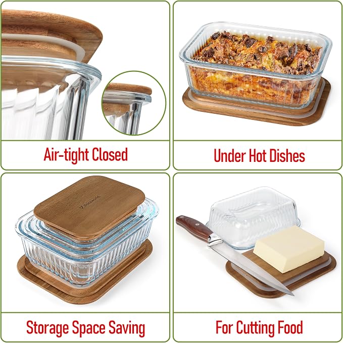 Set of 4 Stackable Space-Saving Nesting Glass Bowls - Image 3