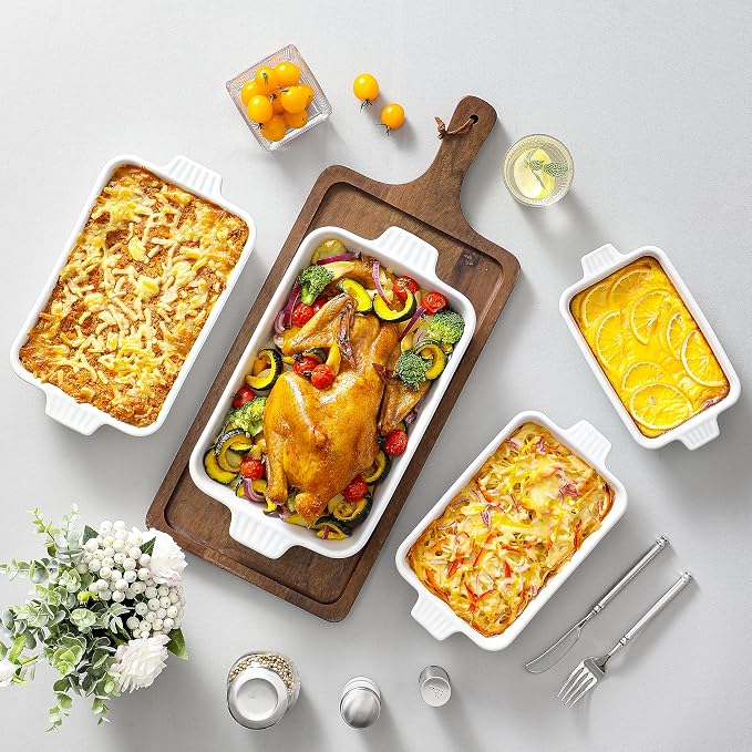 MALACASA Casserole Dishes for Oven, Porcelain Baking Dishes, Ceramic Bakeware - Image 6