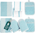Casa Platino Oven Mitts and Pot Holders Sets, 8-Piece – 500°F Heat Resistant by CasaPlatino