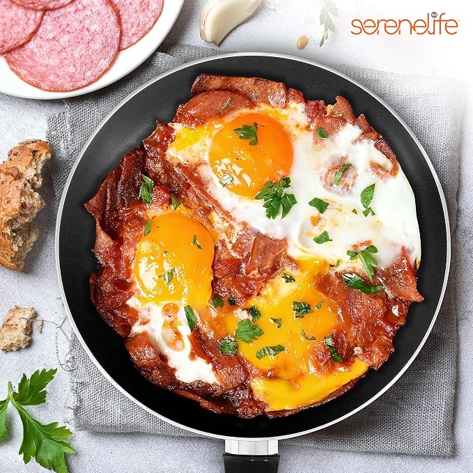 SereneLife Kitchenware Pots & Pans Basic Kitchen Cookware, Heat Resistant - Image 7