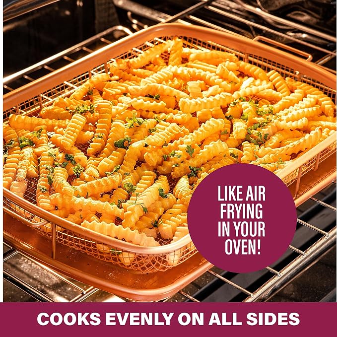 Gotham Steel Baking Sheet with Air Fry Rack, 16.5” x 12.5”, Use as Cooling Wire - Image 3