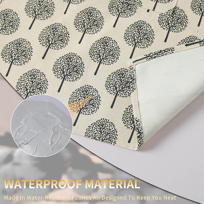 Tosewever 2 Pieces Cotton Linen Waterproof Bib Apron - Image 3
