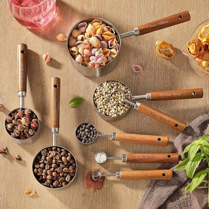 8PCS Measuring Cups, DAJLFA Stainless Steel Measuring Cups and Spoons Set - Image 6