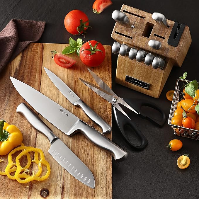 McCook® Knife Sets, German Stainless Steel Knife Block Sets - Image 6