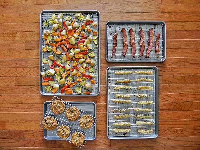 USA Pan Half Sheet Bakeable Cooling Rack, Steel Nonstick Wire - Image 6