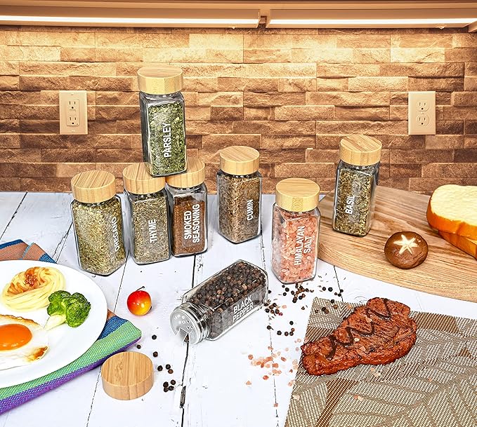 24-Piece Spice Jars Set by Le'raze: Glass Jars - Image 8